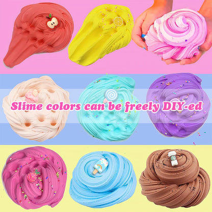 Random Color  Slime Kit for Kids, Soft Stretchy Non-Sticky Slime, Stress Relief Sensory Toy, Safe DIY Gift for Boys and Girls