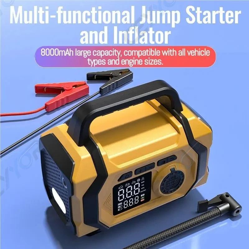 CEYYOR Emergency Power Supply for Car Jump Starter Portable Air Compressor Vacuum Cleaner High Capacity 20000mAh for Auto,Truck