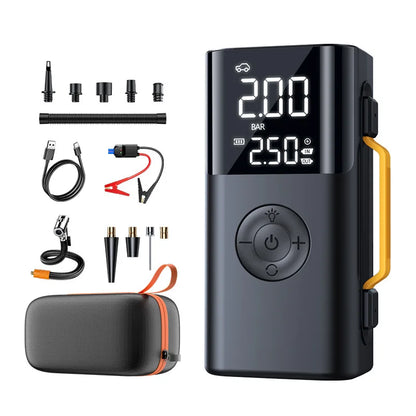 CEYYOR 5In1 Booster Jump Starter Car Battery Starting Device,Multifunction 10000mAh 150PSI Air Pump with LED Lights&Pressure Gau