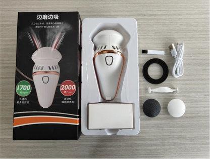 Automatic Dust-Suction Foot Grinder - Rechargeable Home Pedicure Device for Callus & Dead Skin Removal