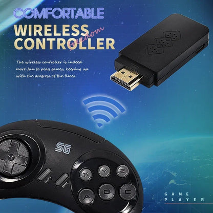 DATA FROG 16Bit Retro Game Stick HDMI-compatible Wireless Handheld Game Console Built-in 900+ Retro Classic Games For Home TV