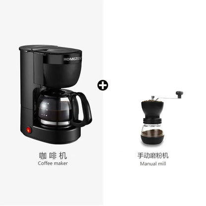 220V HOMEZEST German Coffee Maker Automatic Drip Coffee Machine Mini American Brewer for Home Tea WAQ