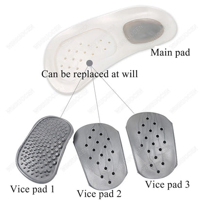 Half arch support orthopedic Insole Flat Foot correct 3/4 length orthotic Insoles insert shoe pad men women massage foot care