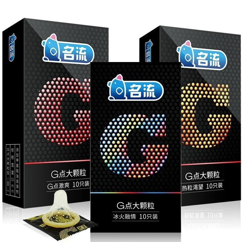 50pcs Large Particle G-spot Stimulation Condom Super Tight Delay Penis Sleeves for Man Double Lubrication Adult Sexual Products