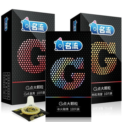 50pcs Large Particle G-spot Stimulation Condom Super Tight Delay Penis Sleeves for Man Double Lubrication Adult Sexual Products