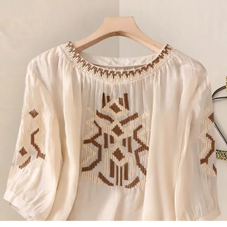 Fashionable Retro Linen Top And Pants Set for Women High End Cotton Linen Ensemble Summer 2026 Elegant Two Piece Suit
