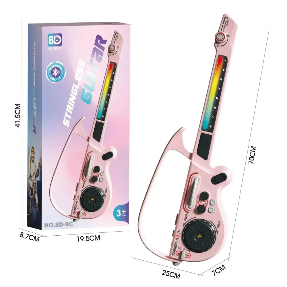 Intelligent Non String DJ Electronic Guitar Foldable Bluetooth Connect Multifunctional Music Toy Integrated Guitar for Party