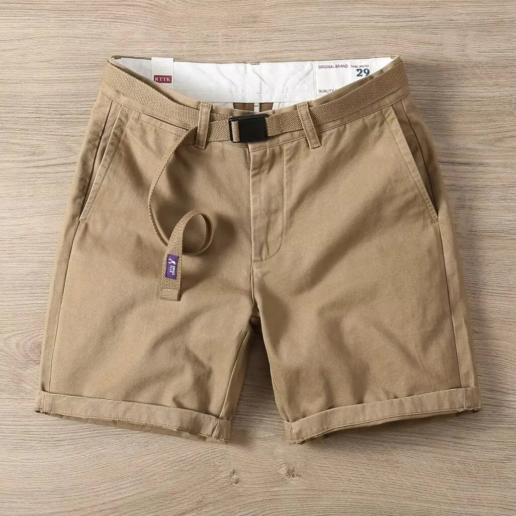 Summer Men's Cargo Shorts Fashion White Solid Cotton Short Pants Harajuku Men's Clothing Hot Sales Casual Sweatpants 2024