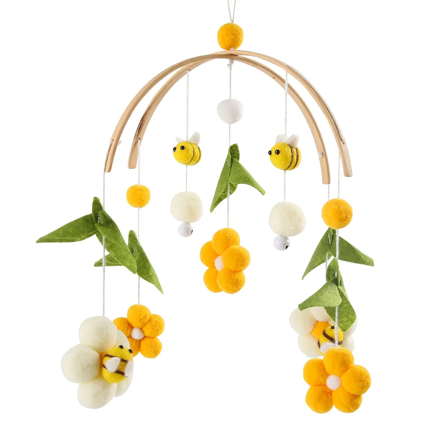 Baby Rattle Toy 0-12 Months Wooden Mobile On The Bed Newborn Music Box Bed Bell Hanging Toys Holder Bracket Infant Crib Boy Toys