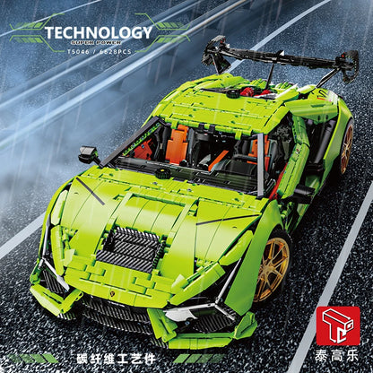 1:6 Technical APP Remote Control Super Speed Racing Lambo SVJ Hypercar Building Blocks Ornament Bricks Toys Christmas Gifts