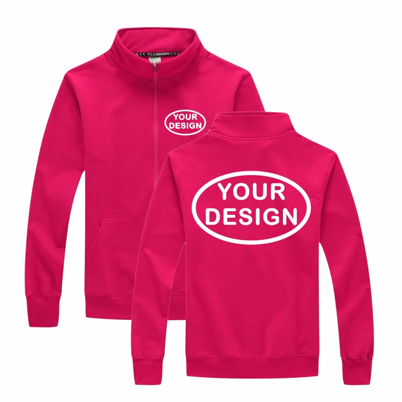 Customized LOGO Men's Thin Jacket Embroidered Printed Zipper Coat Spring and Autumn Street Stand up Collar Cardigan Hoodie
