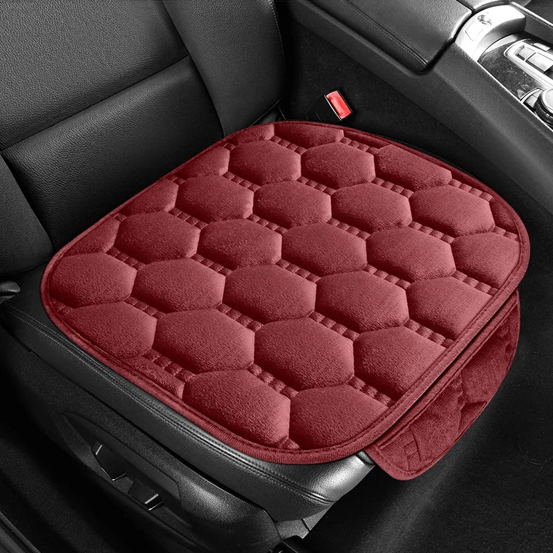 Winter Warm and Thick Velvet Car Seat Cushion Four Seasons Universal Single Seat Small Three piece Plush Warm Five Seat Anti sli
