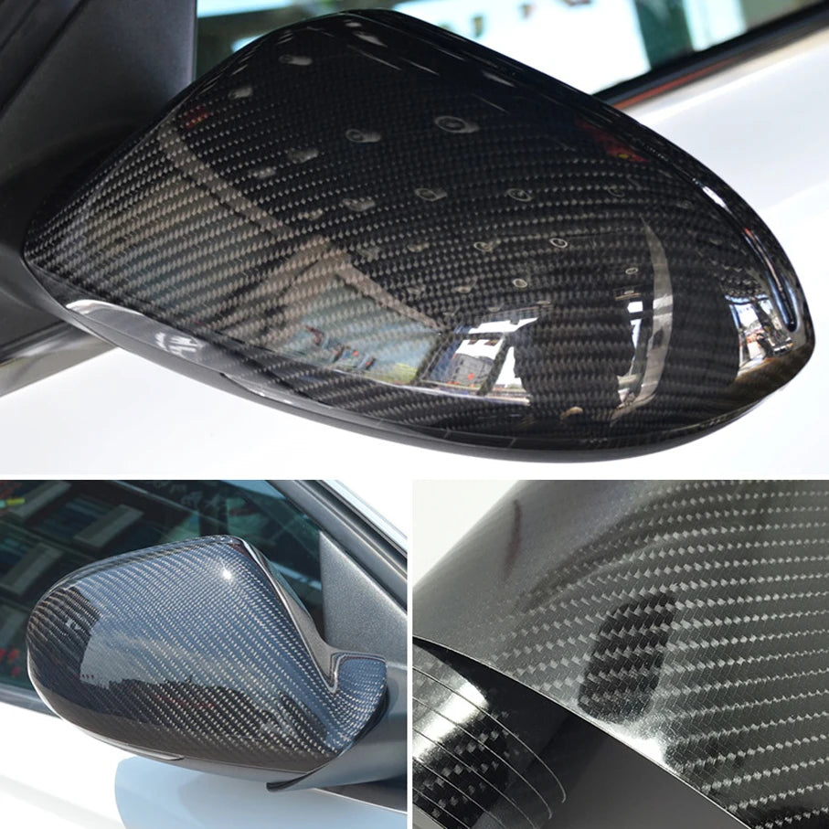 152*10/30cm Glossy 5D 6D Carbon Fiber Vinyl Wrap Car Stickers DIY Protective Film Auto Accessories Motorcycle Tablet Decal