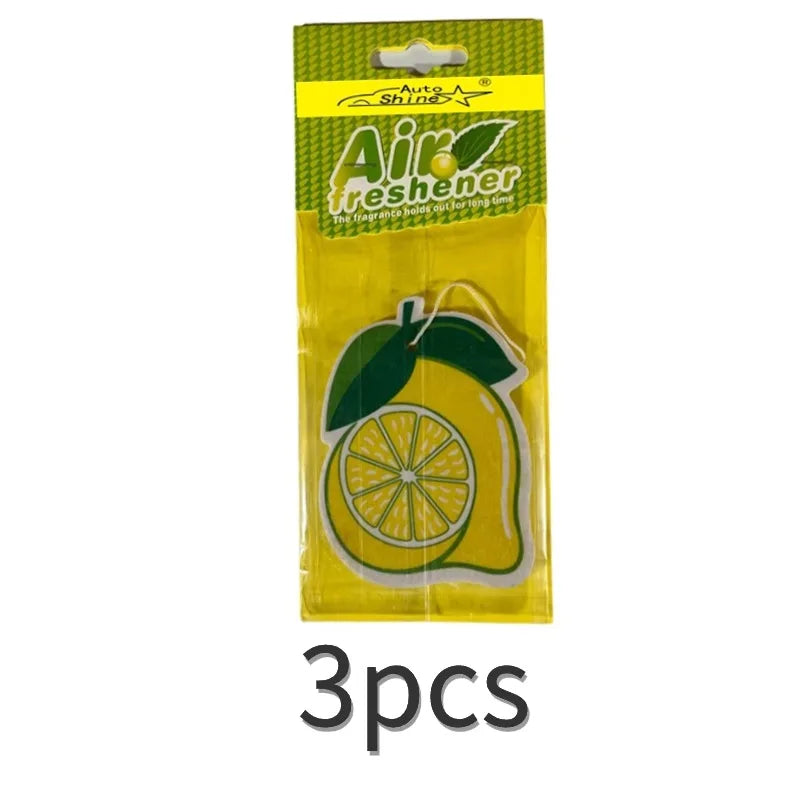 3-80pcs Car Air Freshener Natural scented tea paper Cone Hanging perfume vanilia fragrance Fruit car accessories interior