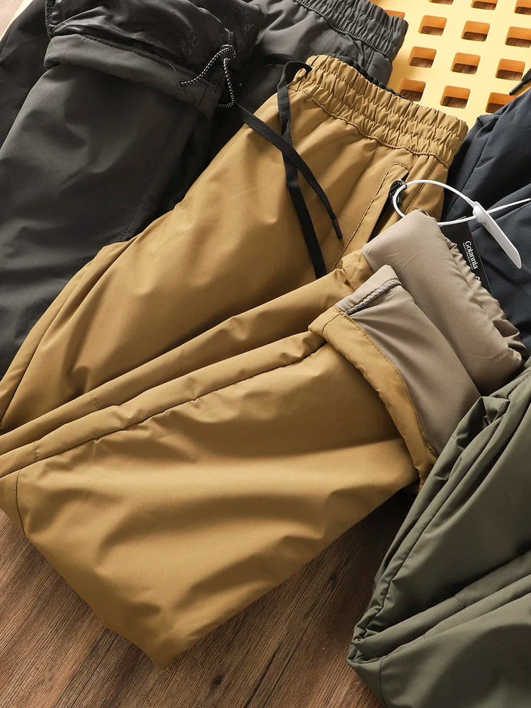Nordic Men's Winter Ski Pants Fleece Lined Hiking Outdoor Windproof Waterproof Snowproof Cotton Trousers Youthful Energy Style