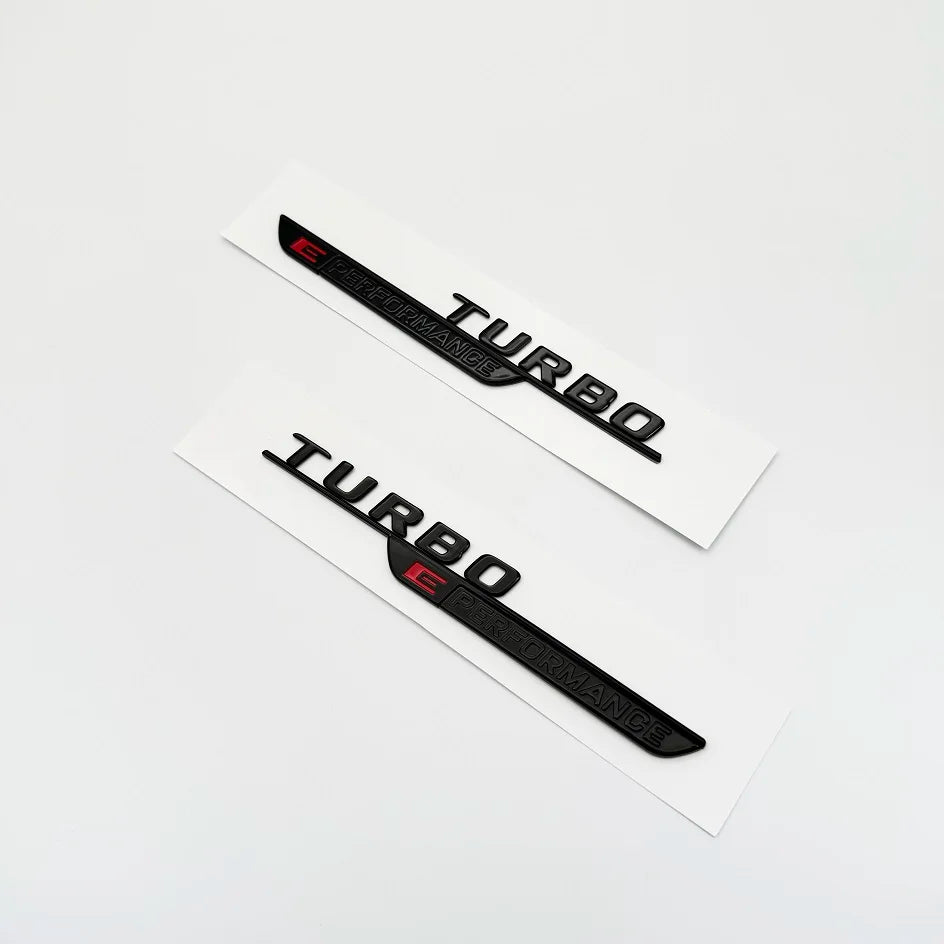 2024 New Letters Numbe TURBO E PERFORMANCE Emblem Car Fender Trim Badge Sticker For W206 C63s GLC63s Accessories