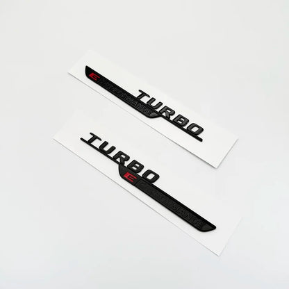 2024 New Letters Numbe TURBO E PERFORMANCE Emblem Car Fender Trim Badge Sticker For W206 C63s GLC63s Accessories