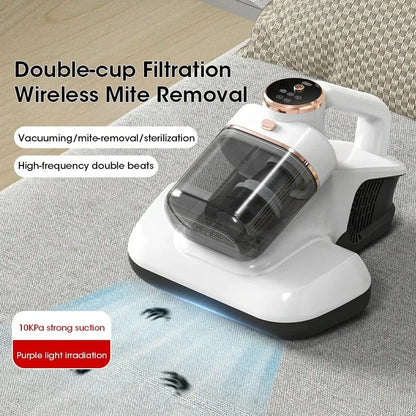 Wireless Great Suction Portable Handheld Vacuum Cleaner Mite Remover Ultraviolet Sterilization for Home Bedding Mattress
