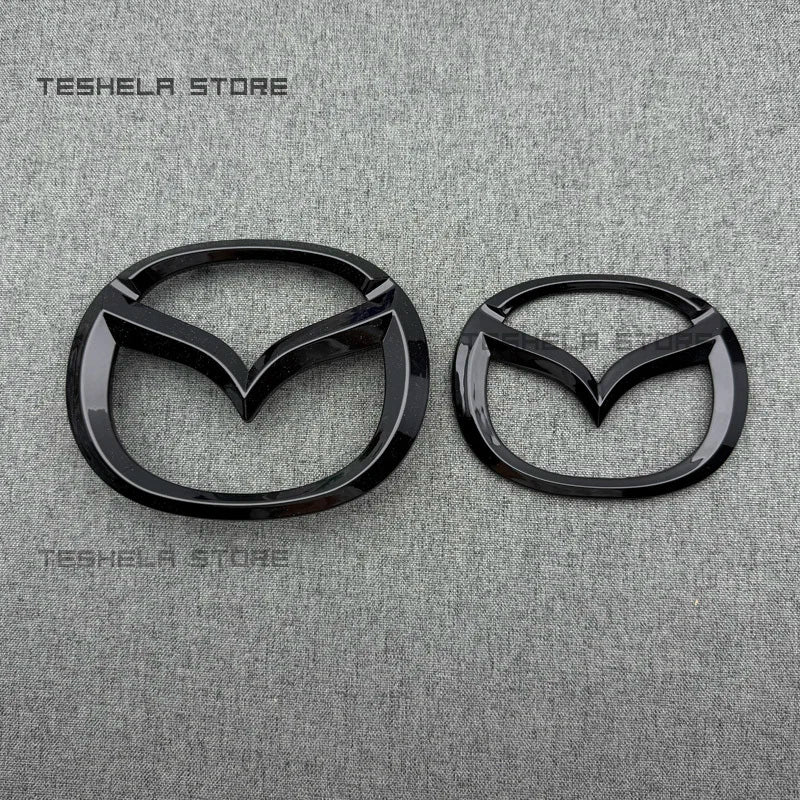 black/silver for MAZDA 6 Car Front Hood Bonnet Emblem Rear Tail Bumper Trunk Wheel Sticker Badge Styling auto Accessories