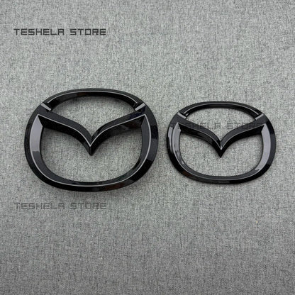 black/silver for MAZDA 6 Car Front Hood Bonnet Emblem Rear Tail Bumper Trunk Wheel Sticker Badge Styling auto Accessories