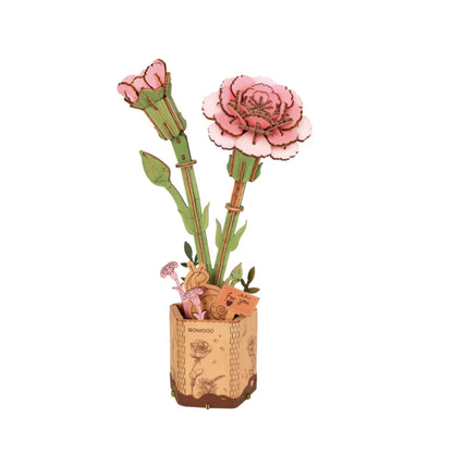 ROKR 3D Wooden Puzzle Flowers Bouquet Wooden Bloom Craft Model Kits Eternal Flowers Romantic Gift for Birthday Mother's Day