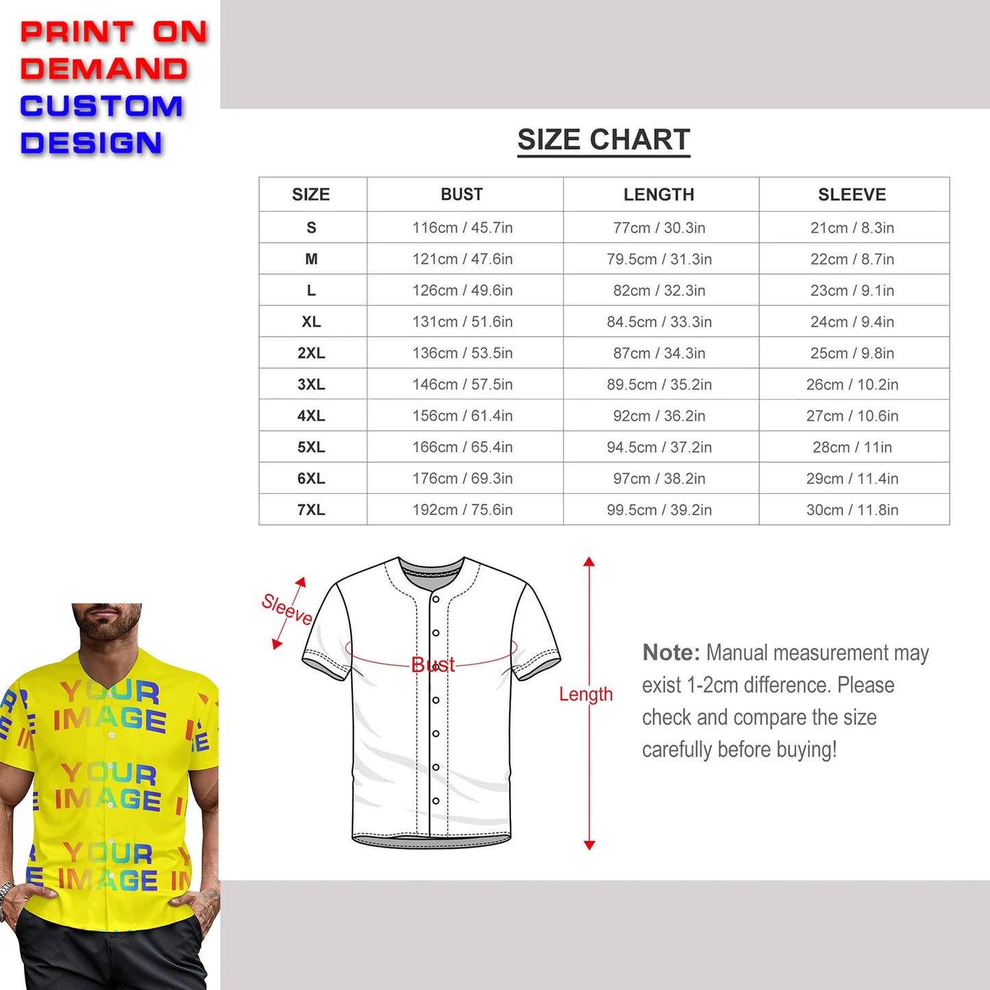 Print On Demand Customized Public Custom Images Picture Man Dress Shirt Party Uniforms Matching Clothes DIY Dropshipping
