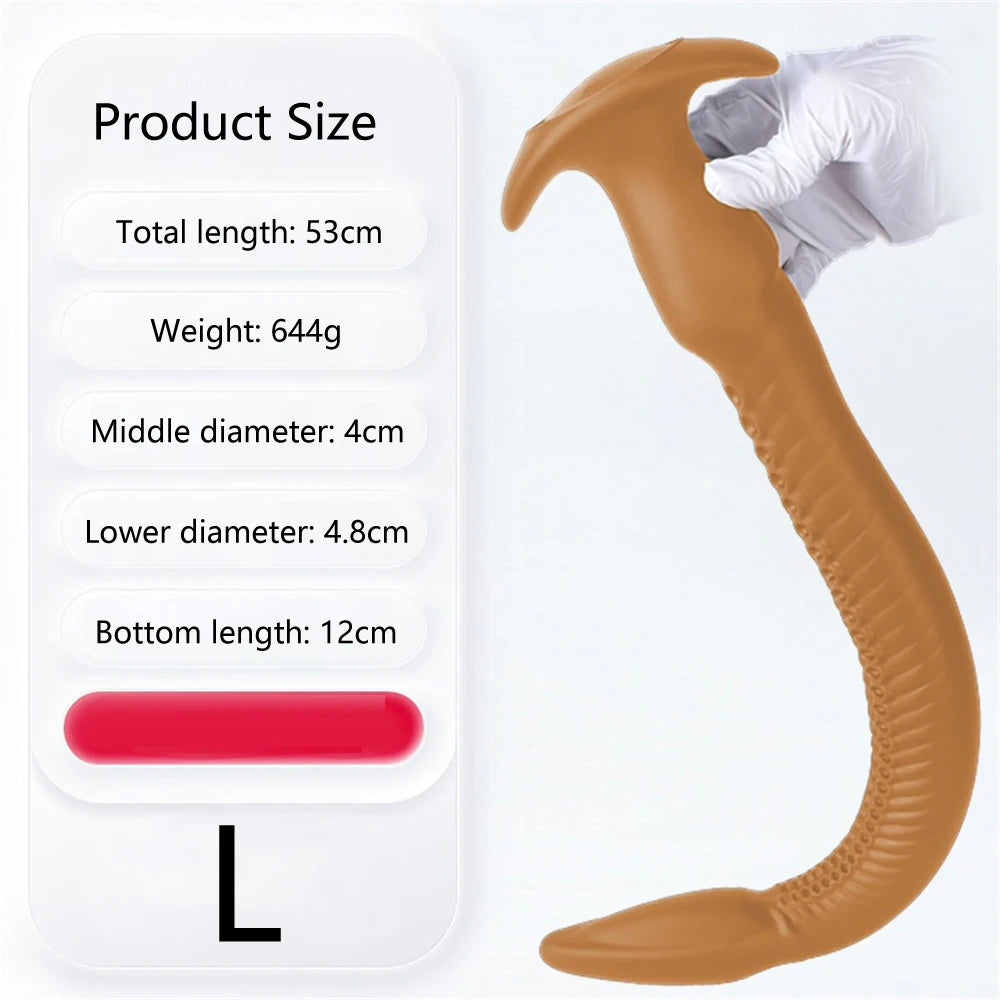 Eel Tentacle Anal Plug Long Monster Dildo Soft Liquid Silicone Anal Dilator Sex Toy For Women's Men's Anal Massage Adult Product