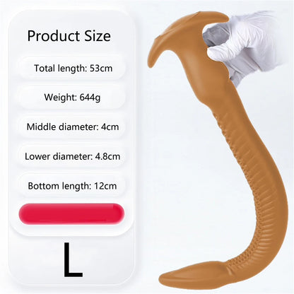 Eel Tentacle Anal Plug Long Monster Dildo Soft Liquid Silicone Anal Dilator Sex Toy For Women's Men's Anal Massage Adult Product