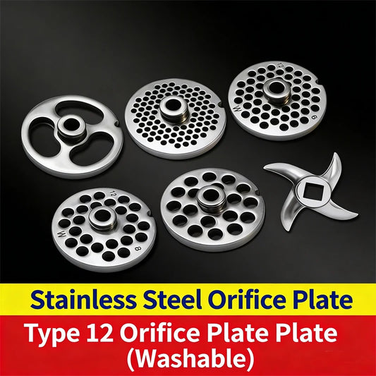 Type 12 Meat grinder blade Round knife Stainless steel Washable Cross knife Blade tip General Accessories Orifice plate