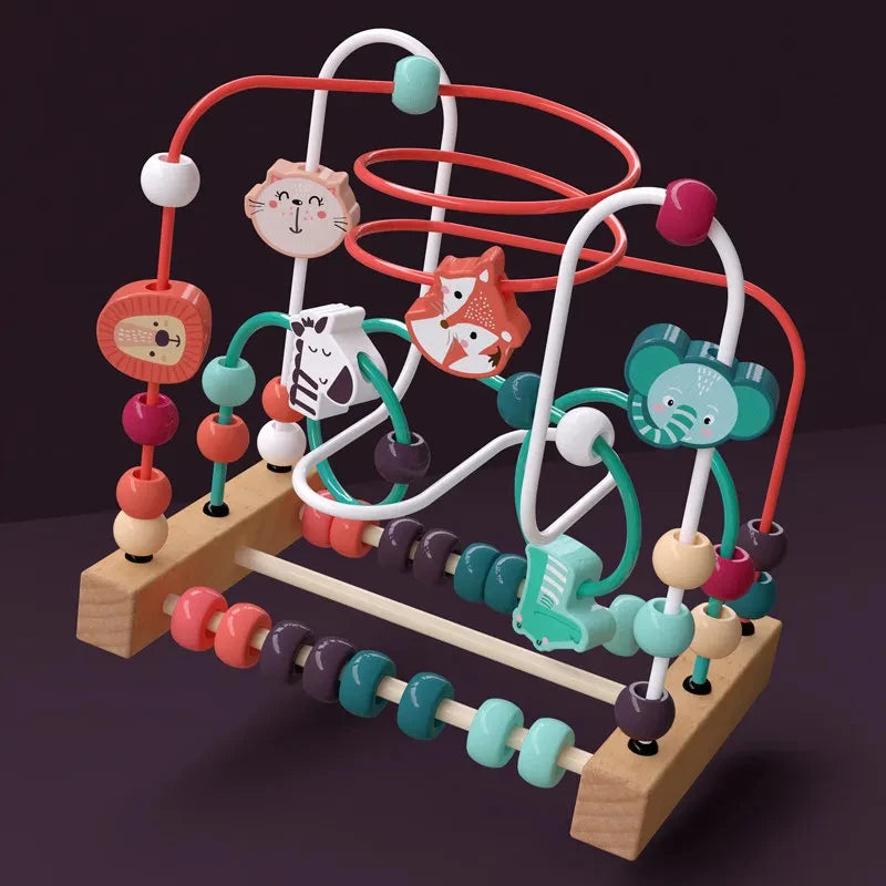 Montessori Wooden Rattles For Baby Crib Toys Baby Rattle Educational Musical Wooden Toys Children Development Games Wood Puzzles