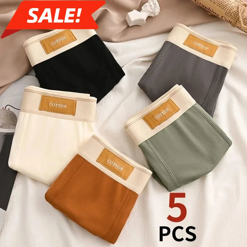 5-Pack Men's Cotton Boxer Shorts - Breathable Underwear, Comfort Fit, Sexy Sport Design, Size 3XL & 4XL