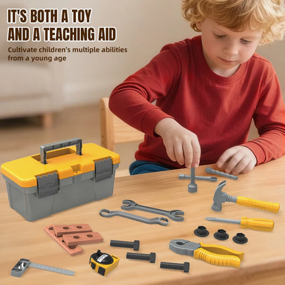Kids Repair Toolbox Kit Simulation Screwdriver Drill Engineering Pretend Play Game Assembly Educational Toy Boy Girl Gifts