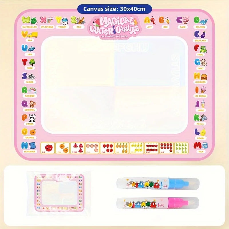 Magic Water Canvas with Pens Reusable Magic Water Drawing Mat for Children Educational Toys for Kids Christmas Gift