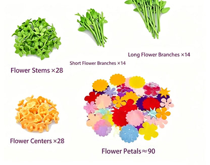 New Flower Press Craft Toy – Creative DIY Handmade Flower Arrangement Machine for Kids, Perfect Gift for Girls