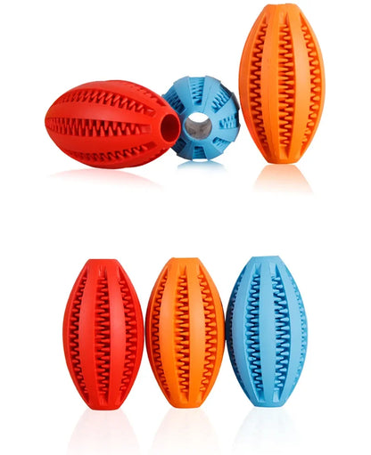 Pet Dog Chew Toys Teeth Cleaning Snack Ball Pet Dog Toy Ball Natural Rubber Super Tough Interactive Bouncy Pet Supplies