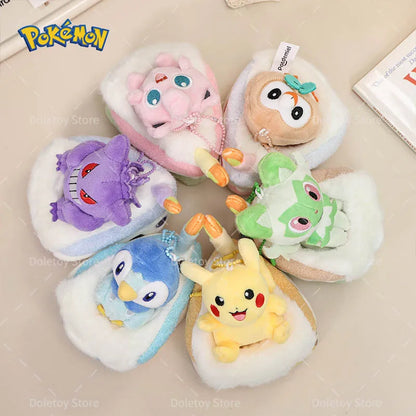 34 Styles Pokemon Plush Keychain Cartoon Toys Pikachu Eevee Charmander Squirtle Mew Snorlax Jigglypuff Doll Kids Kawai Toy Gift