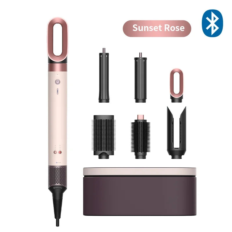 1700W 6 in 1 Hot Air Hair Styler150000RPM Auto-Curling BarrelStraightening BrushNegative Ion Fast Dry Nozzle Hair Dryer 110V/220