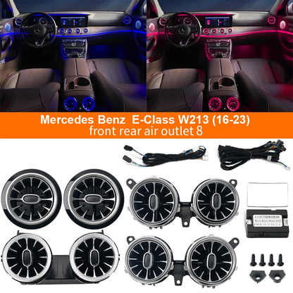 For Mercedes Benz W205 C-Class GLC X253 W213 E-Class W222 S-Class Air Vents RGB Ambient Light Turbine Nozzle Decorative Lighting