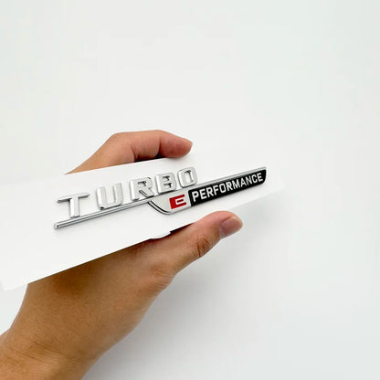 2024 New Letters Numbe TURBO E PERFORMANCE Emblem Car Fender Trim Badge Sticker For W206 C63s GLC63s Accessories