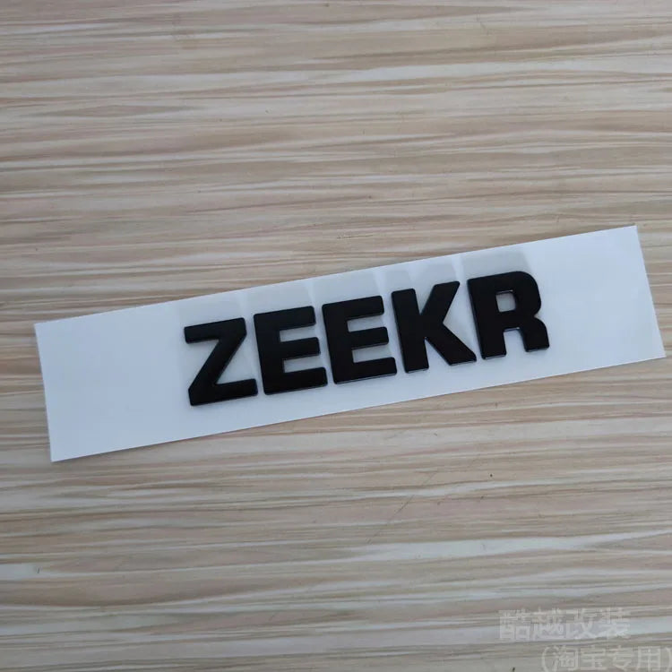 For Zeekr 7X 2025 Front hood car emblem tailgate lettering accessories modified black badge