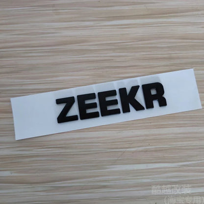 For Zeekr 7X 2025 Front hood car emblem tailgate lettering accessories modified black badge