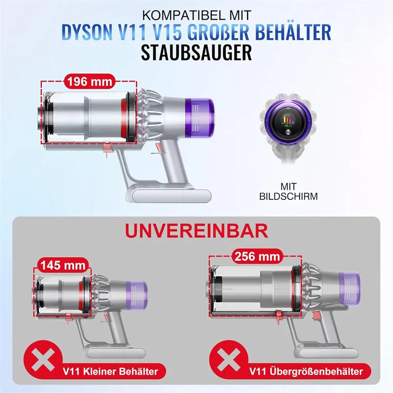 For Dyson V11 V15 SV14 SV15 SV22 Vacuum Cleaner Spare Replacement Dust Bucket Canister Sweeping Large Dust Bin