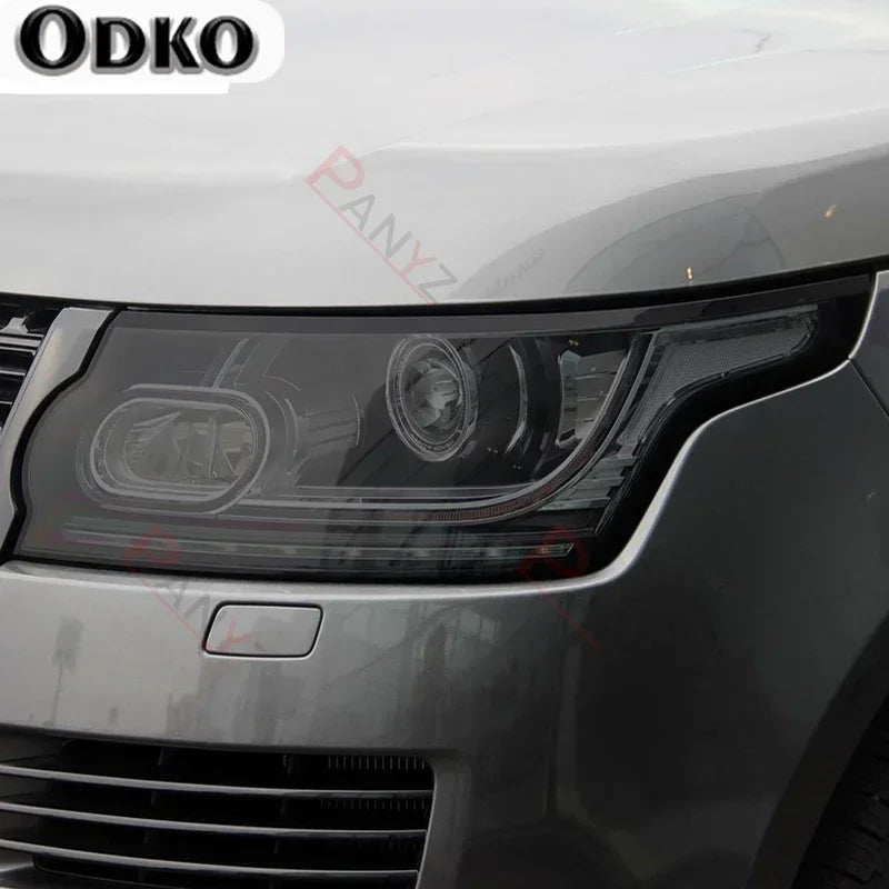 Car Headlight Protective Film Smoked Black Tint Wrap Vinyl Transparent TPU Protective  For Range Rover Vogue L405 2013-2021
