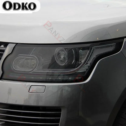 Car Headlight Protective Film Smoked Black Tint Wrap Vinyl Transparent TPU Protective  For Range Rover Vogue L405 2013-2021