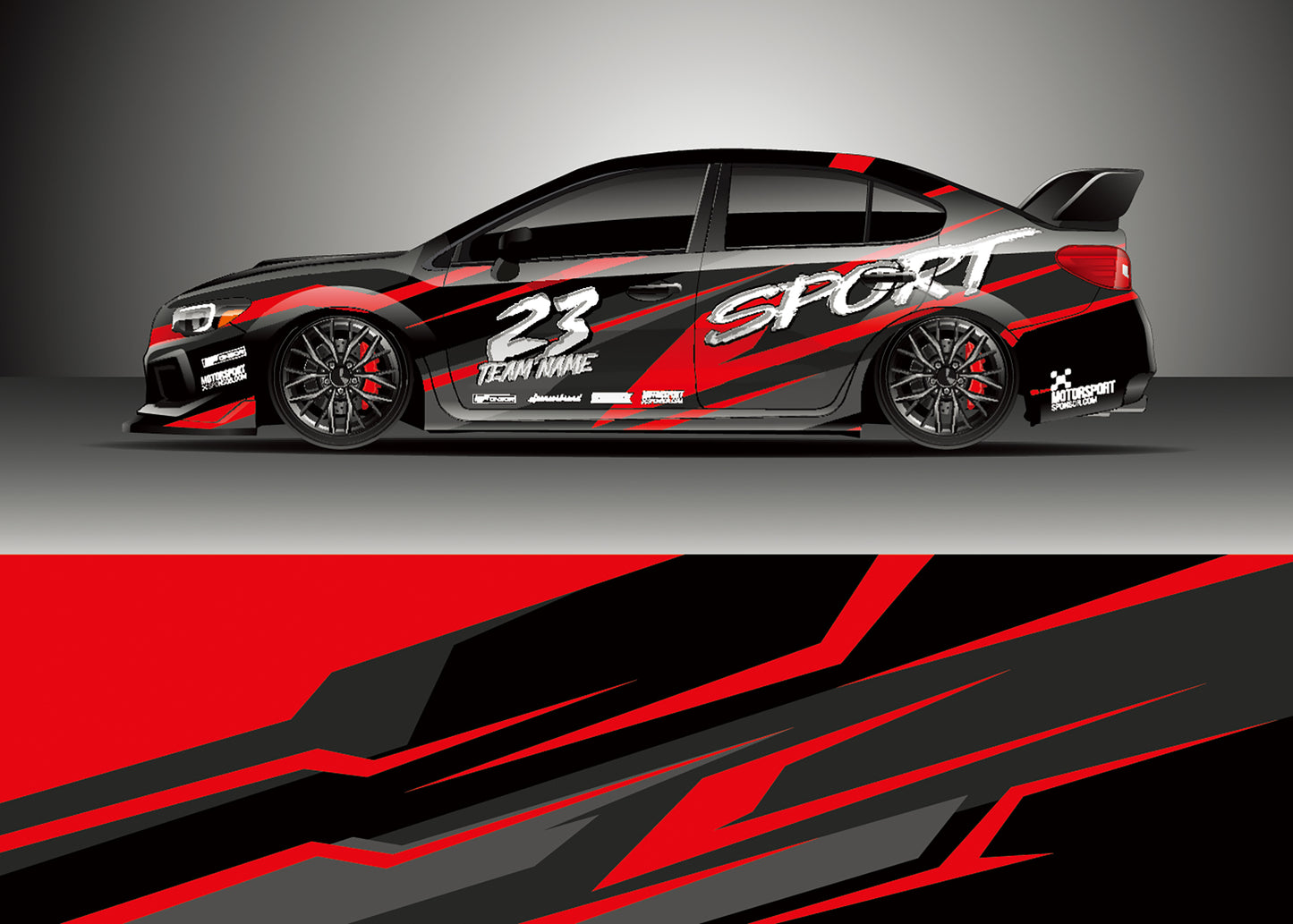 Full Body Racing Car Graphic Decal Vinyl Wrap Modern Design Vector Image Car Full Wrap Sticker Decorative Car Decal 300*60cm