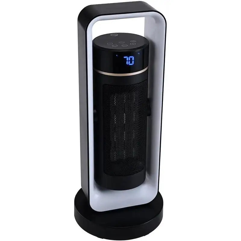 Electric Space Heater with Thermostat Remote Control, 1000W/1500W 2-Level Adjustable Quiet Ceramic Heater Fan, 20 in Tip-Over Shutdown Overheat Protection Small Heaters for Office Room Desk Indo