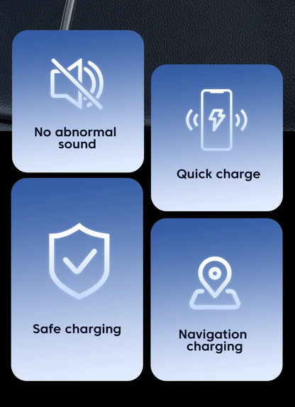 Universal Car Wireless Charging Mobile Phone Holder Air Outlet Mount Transparent Vehicle Navigation Bracket for Smartphones
