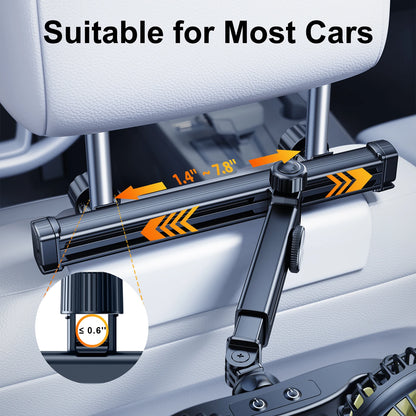Eary Summer Car Back Seat Fan Headrest Dual Head Fan With 3 Speeds Extension Arm Adjustable With 2 Hidden Hooks Fan For Your Car