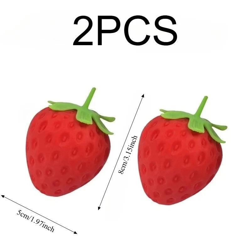 Giant Strawberry Squishy Toy Extra Large Size Strawberry Fidget Toys Slow Rising Shapeable Venting Ball for Adults Friends Gifts