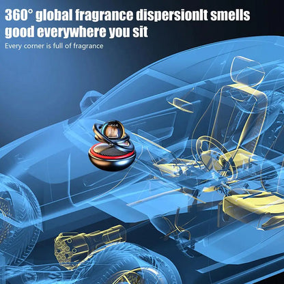 Automotive solar power 360° rotating perfume diffuser Air Freshener Original Perfume ornaments car Interior Accessories
